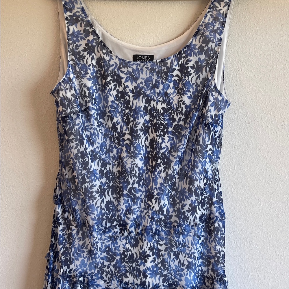 Jones New York Blue Floral Midi Dress - Picture 8 of 8